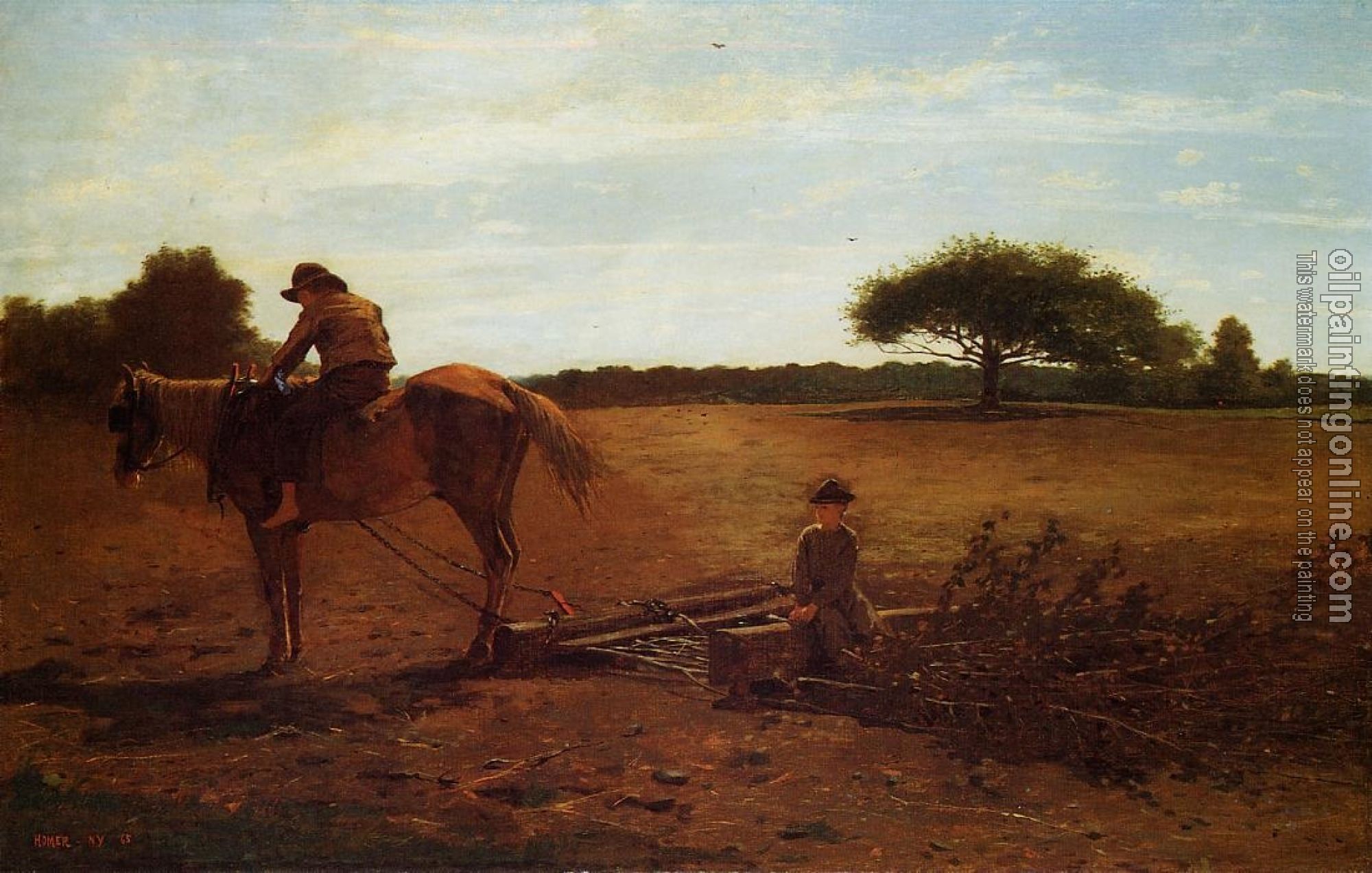 Homer, Winslow - The Brush Harrow